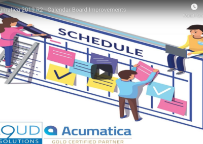 Acumatica 2019 R2 –  Calendar Board Improvements 9/03/19