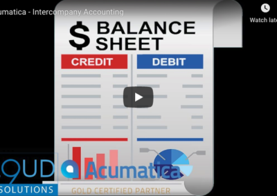 Acumatica Intercompany Accounting 6/03/19