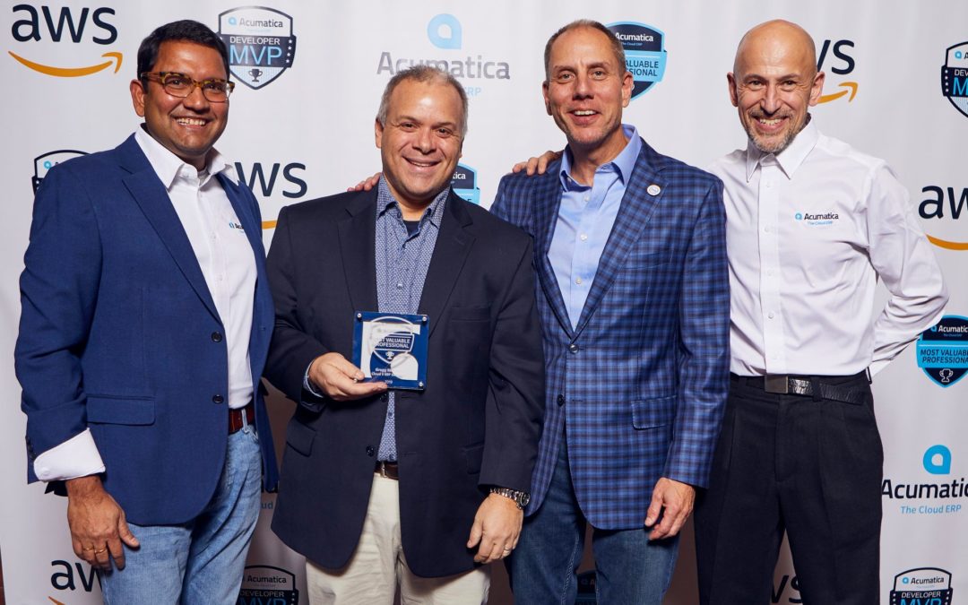 Gregg Mercede, CEO of Cloud 9 ERP Solutions, received his MVP award at the Acumatica Summit 2020.