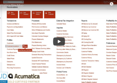 Acumatica Site Map 3/17/20