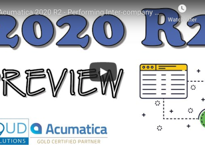 Acumatica 2020 R2 – Performing Inter-Company Sales 9/29/20