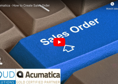 How to Create a Sales Order 11/24/20