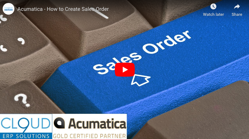 How to Create a Sales Order 11/24/20