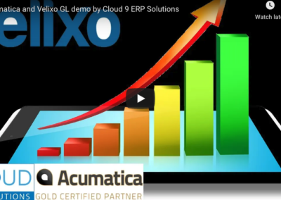 Acumatica and Velixo GL Demo 12/01/20