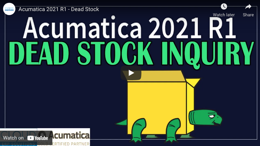 2021 R1 – Dead Stock 3/22/21
