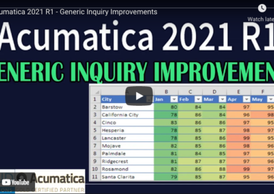 2021 R1 – Generic Inquiry Improvements 2/09/21