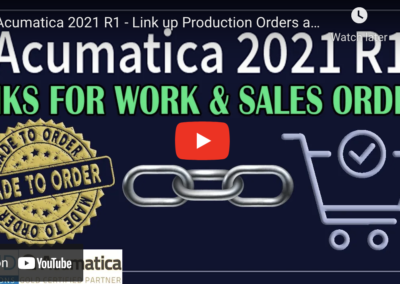 2021 R1 – Link up Production Orders and Sales Orders easily 4/27/21