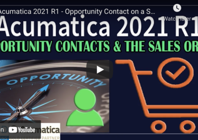 2021 R1 – Opportunity Contact on a Sales Order 5/04/21
