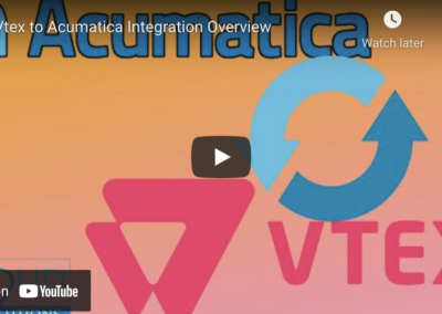 Vtex to Acumatica Integration Overview1/25/22