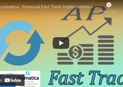 Acumatica – Financial Fast Track Implementation Series – Accounts Payable3/15/22