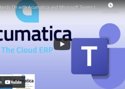 Acumatica and Microsoft Teams Integration2/15/22