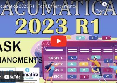 Acumatica 2023 R1 – Task Enhancements2/28/23
